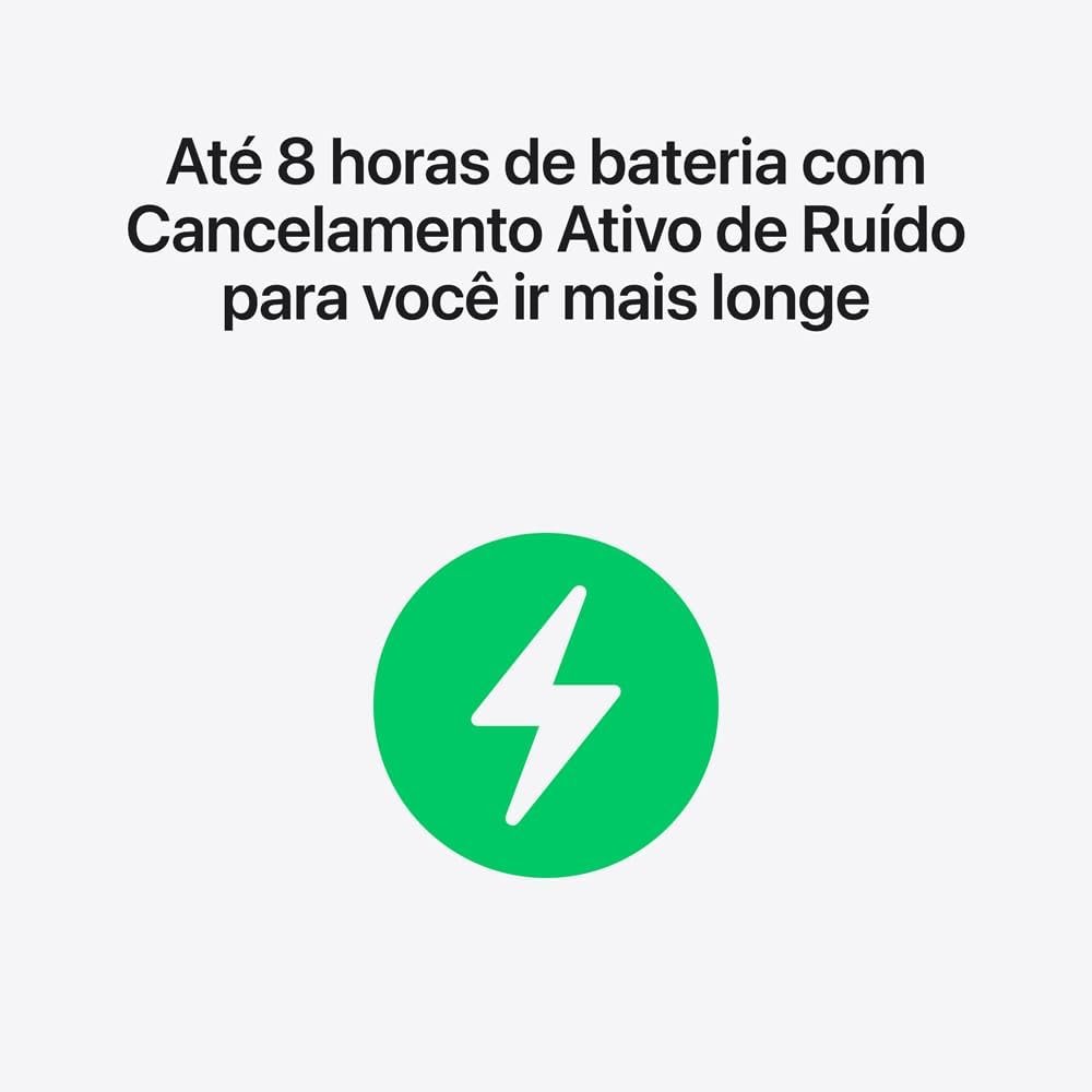 Ilustração do tempo de bateria, na apresentação do AirPods Pro 3.