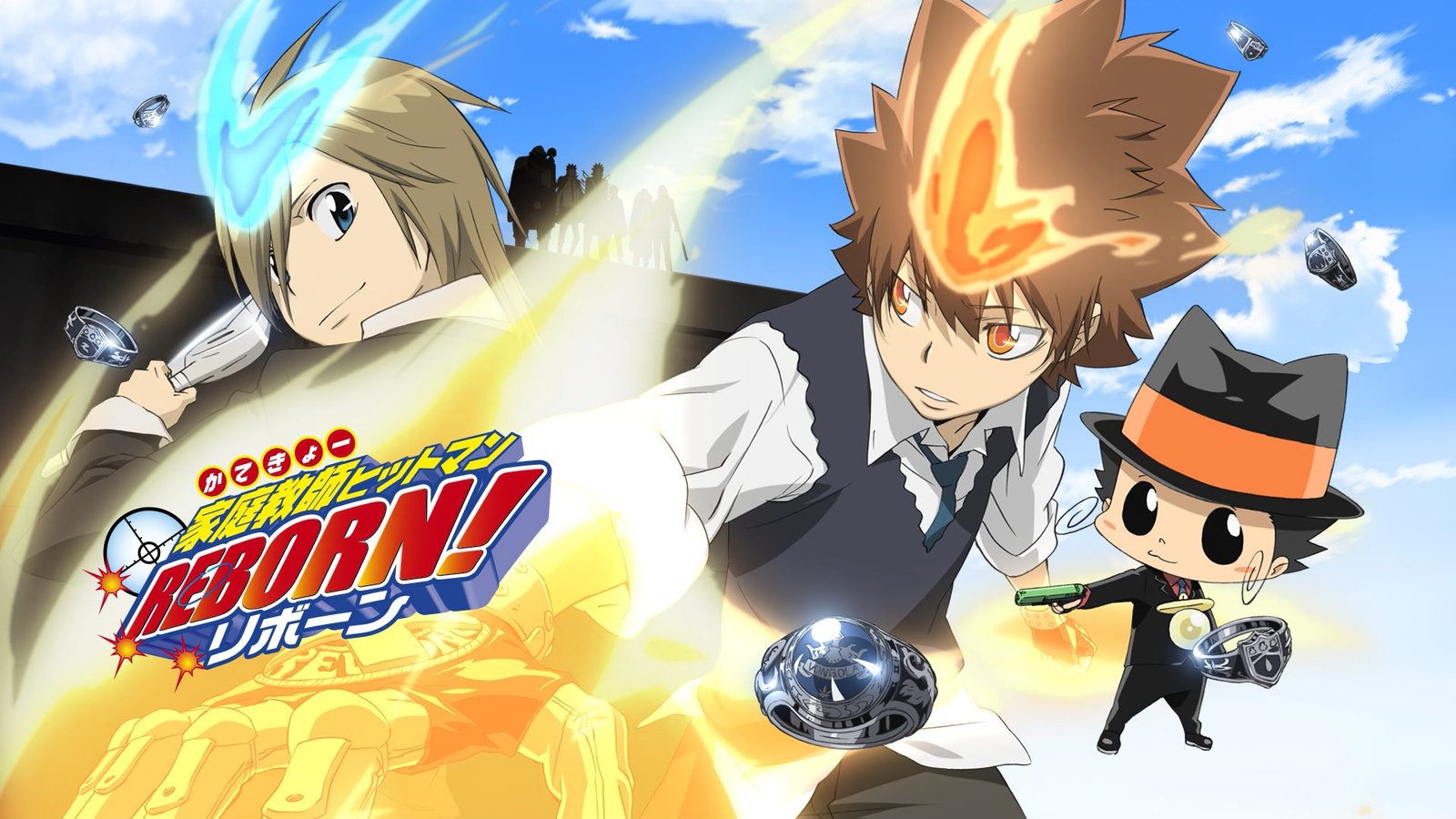 Tsuna ativando seus poderes em Katekyo Hitman Reborn